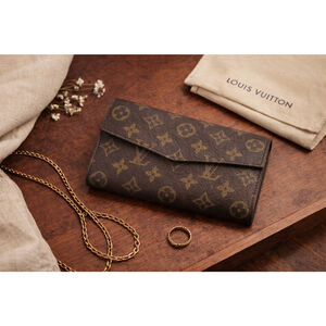 Authentic Vintage Louis Vuitton Monogram Long Wallet Brown Snap Portefeuille